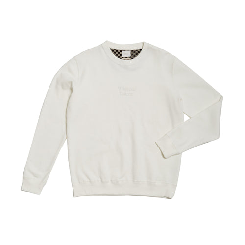 Wasted Talent Medoc Crew Neck Off White - flat lay front