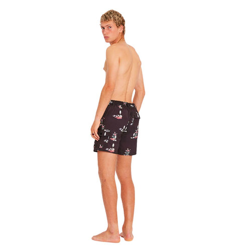 Wasted Talent Altea Boardshorts - Black with L'été Print