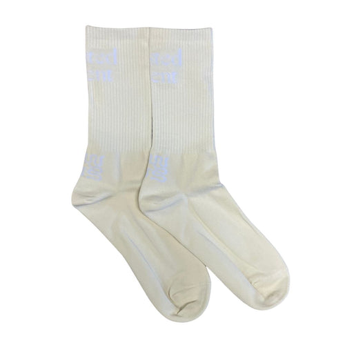 Wasted Talent Crew Socks Off White White - product view