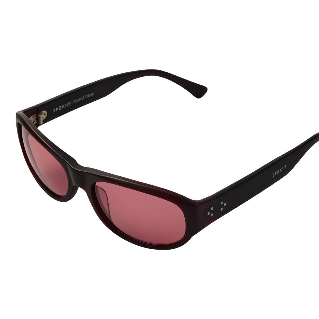 Wasted Talent X Epøkhe Dome Sunglasses - Burgundy / Ruby