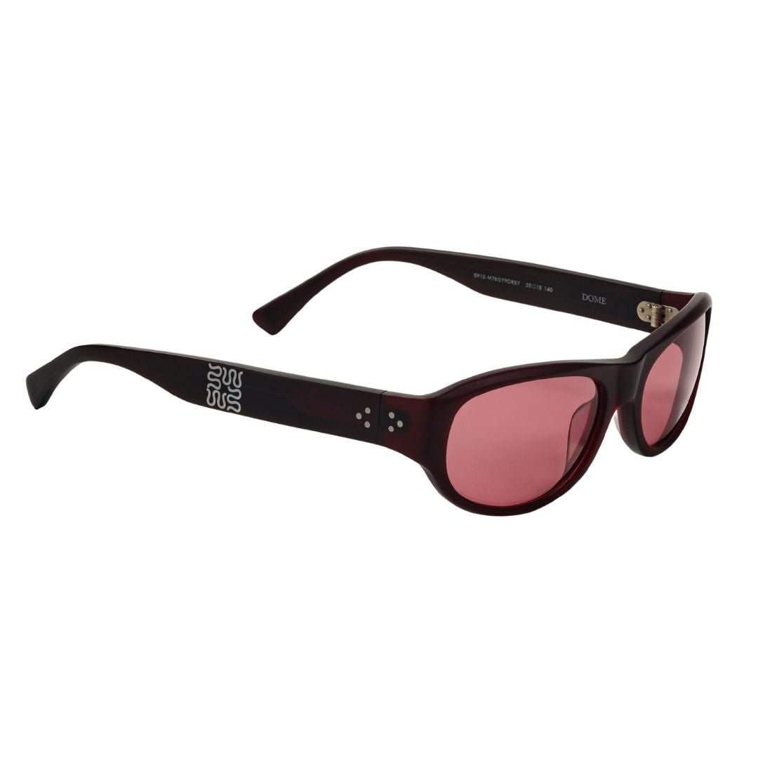 Wasted Talent X Epøkhe Dome Sunglasses - Burgundy / Ruby