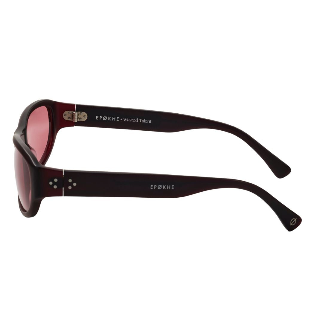 Wasted Talent X Epøkhe Dome Sunglasses - Burgundy / Ruby