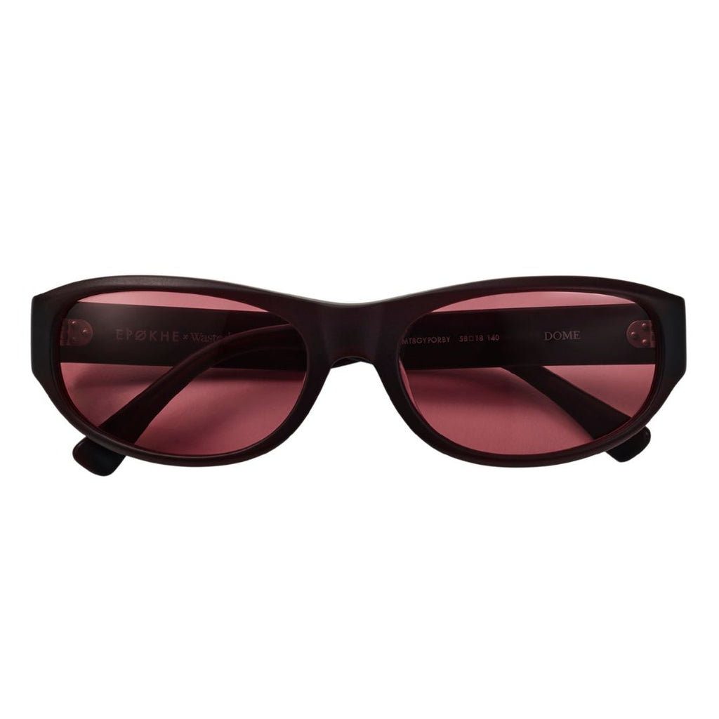 Wasted Talent X Epøkhe Dome Sunglasses - Burgundy / Ruby