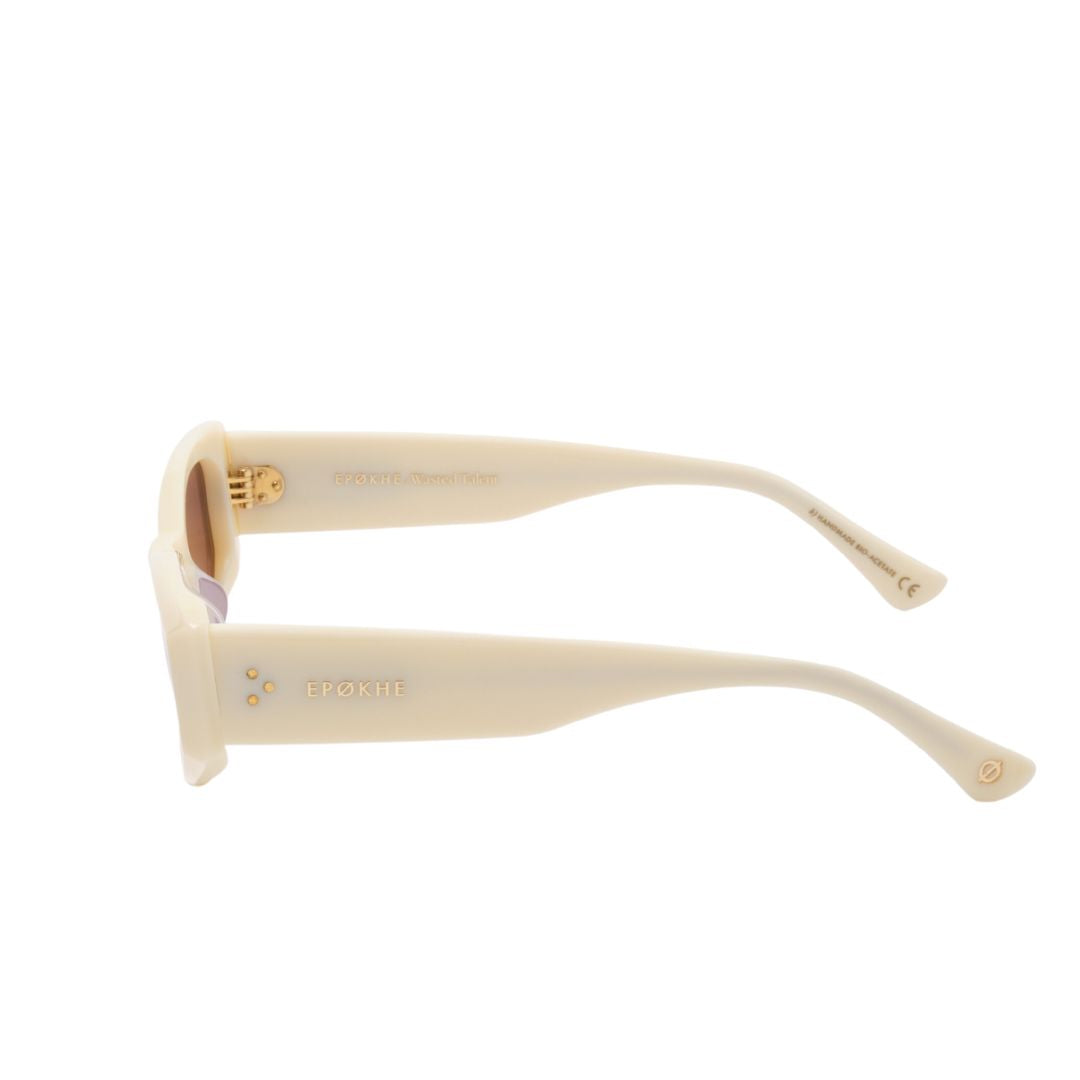 Wasted Talent X Epøkhe Guilty Sunglasses - Ivory Polished / Bronze