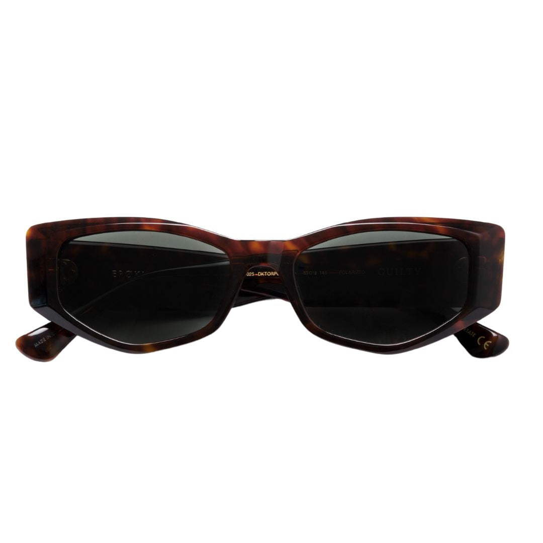 Wasted Talent X Epøkhe Guilty Sunglasses - Dark Tortoise / Green Polarised