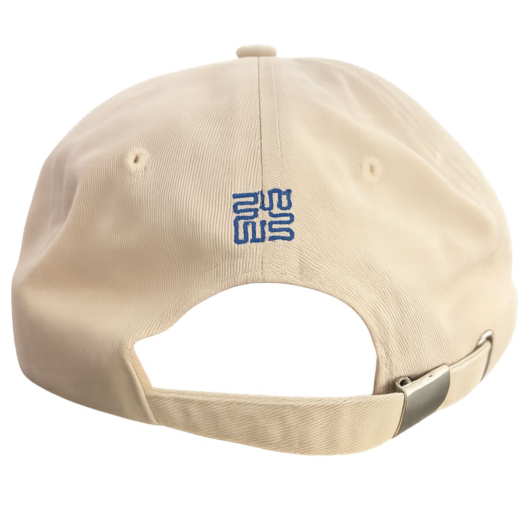 Wasted Talent Fervor Dad Hat Ecru Electric Blue - side view
