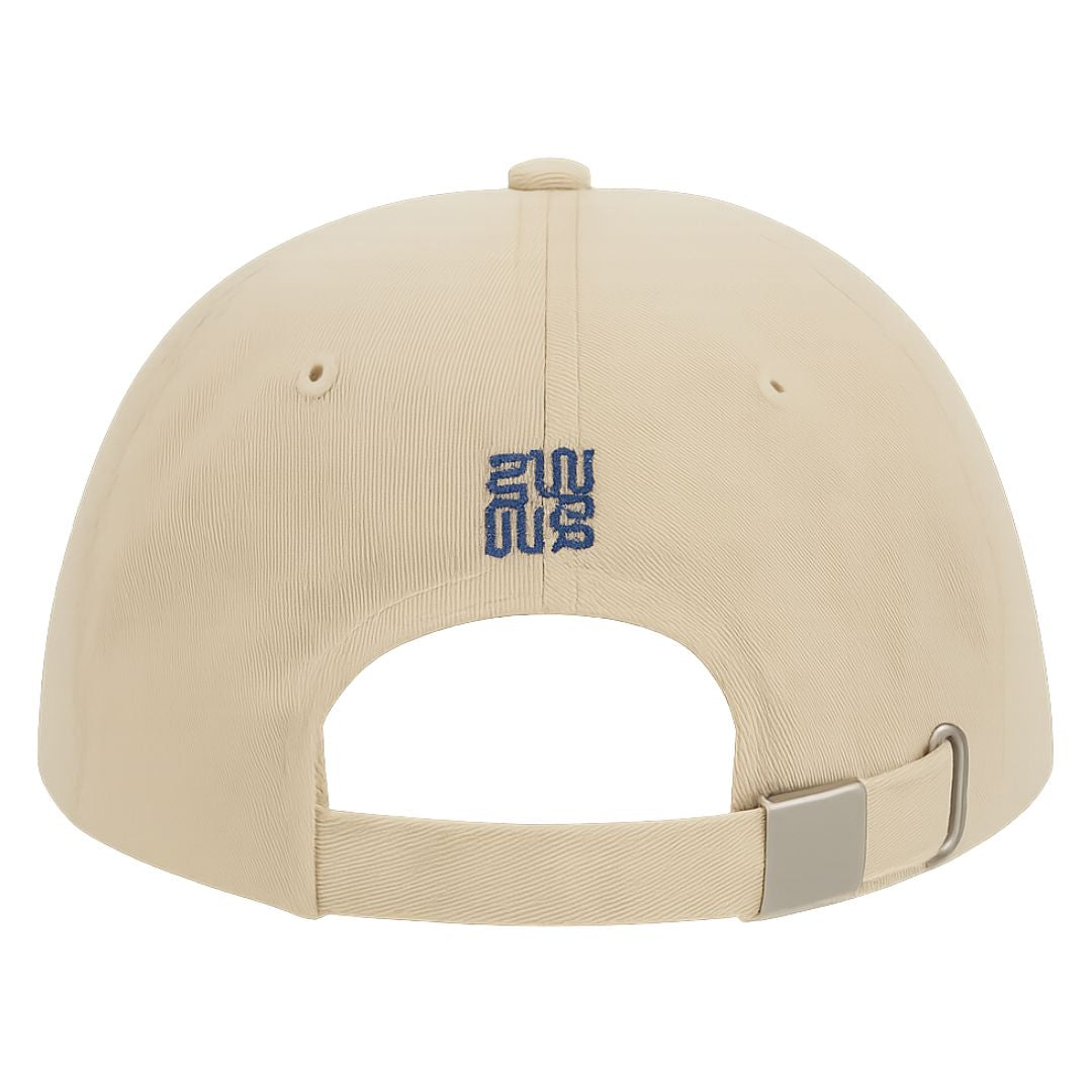 Wasted Talent Fervor Dad Hat Ecru Electric Blue - back view