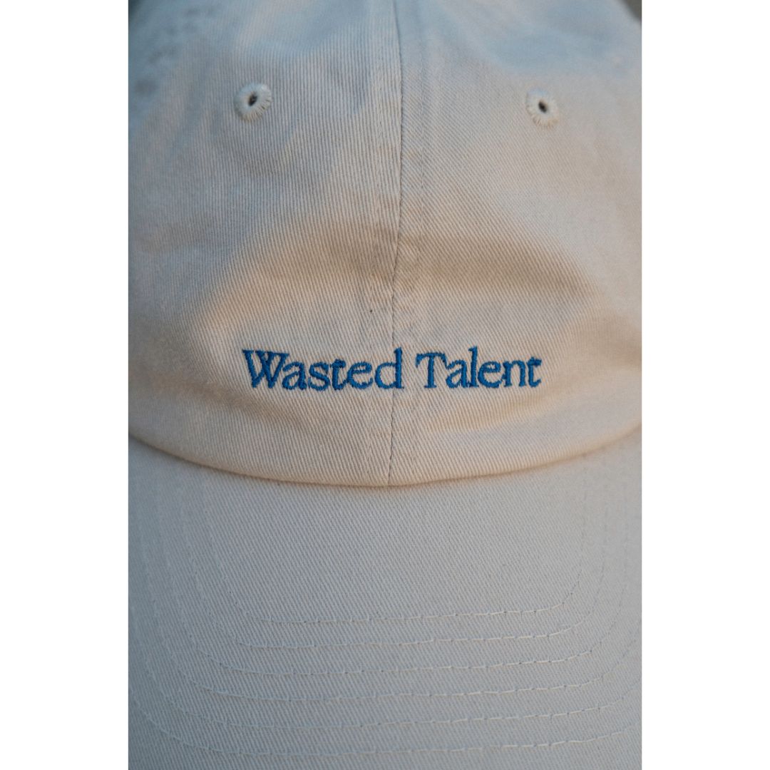 Wasted Talent Fervor Dad Hat Ecru Electric Blue - lifestyle