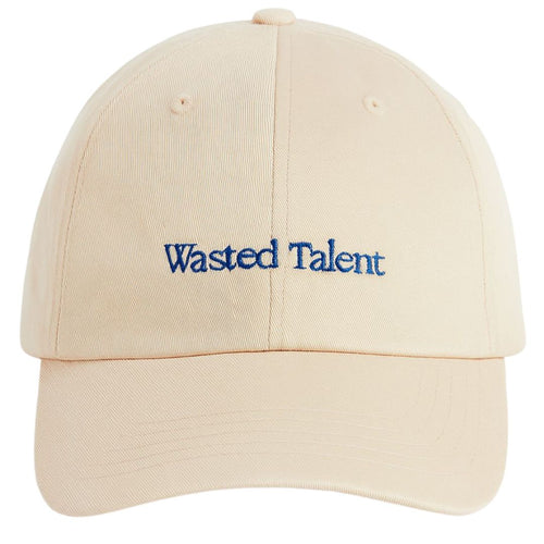Wasted Talent Fervor Dad Hat Ecru Electric Blue - front view