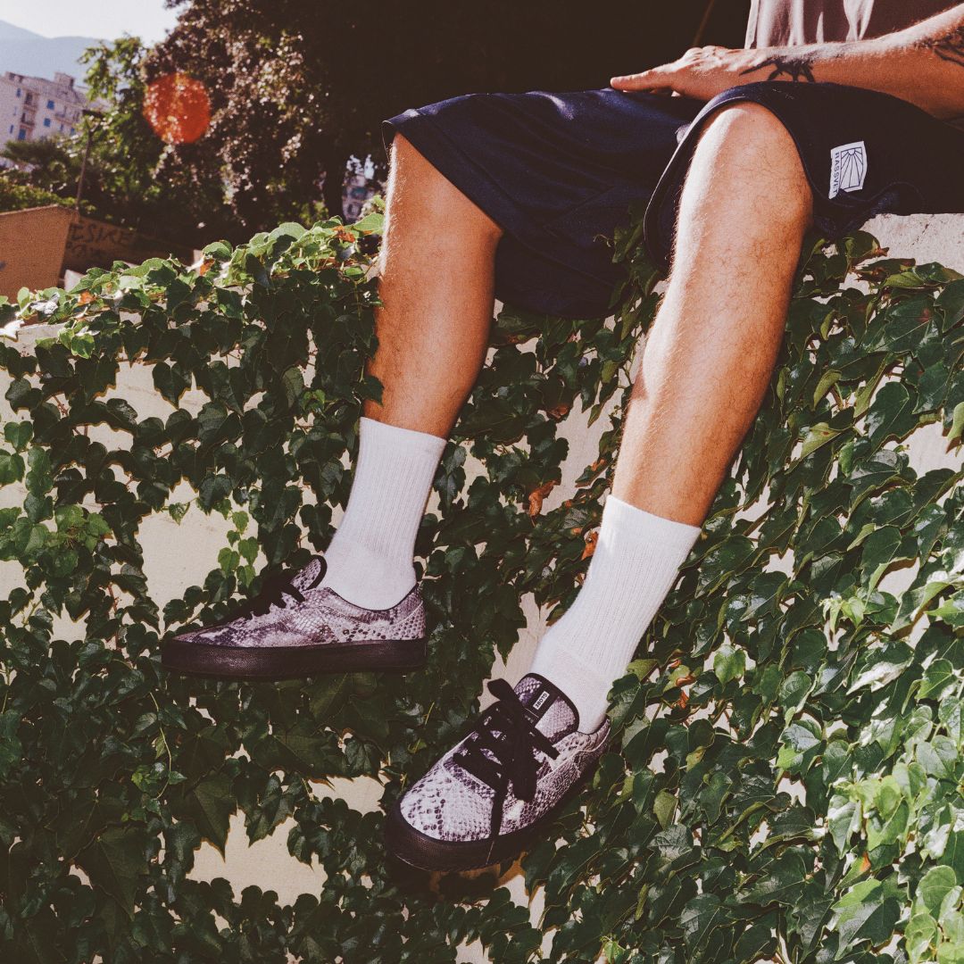 Wasted Talent | Globe Melbek Skate Shoes Ophidian Collection - Black / Snake