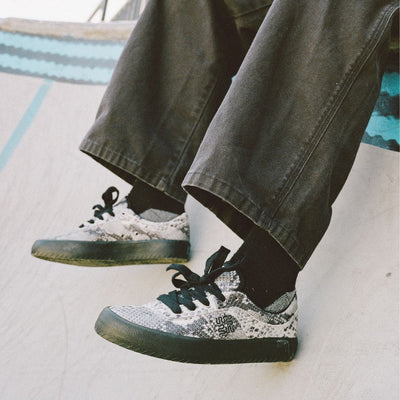 Wasted Talent | Globe Melbek Skate Shoes Ophidian Collection - Black / Snake