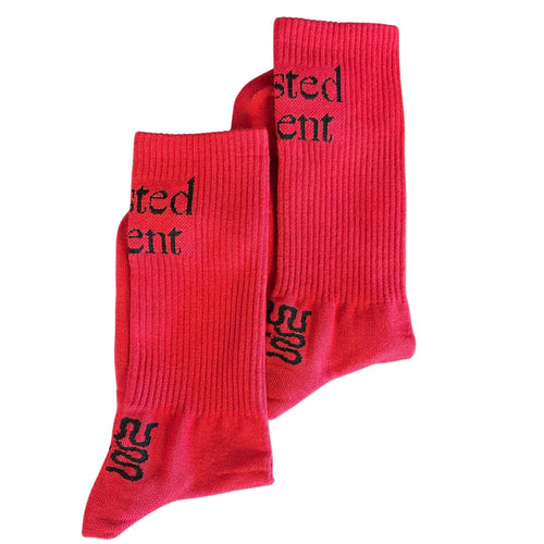 Wasted Talent Ignara Socks Red - detail view