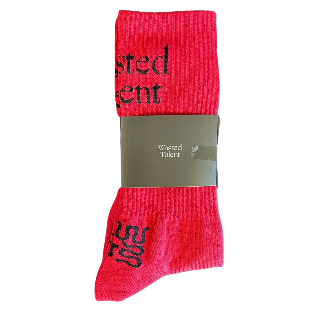 Wasted Talent Ignara Socks Red - lifestyle
