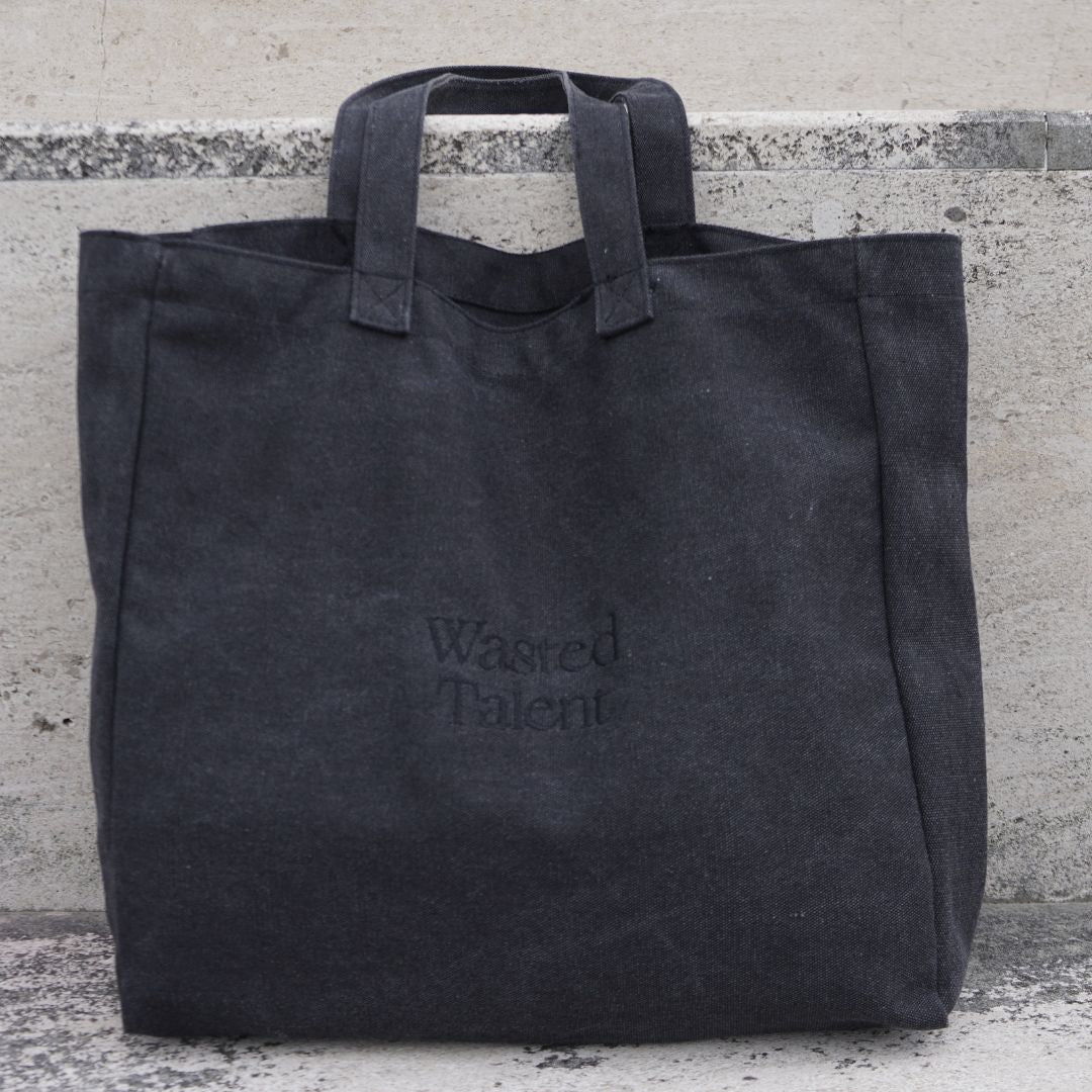 Wasted Talent Aequitas Tote Bag - Washed Black
