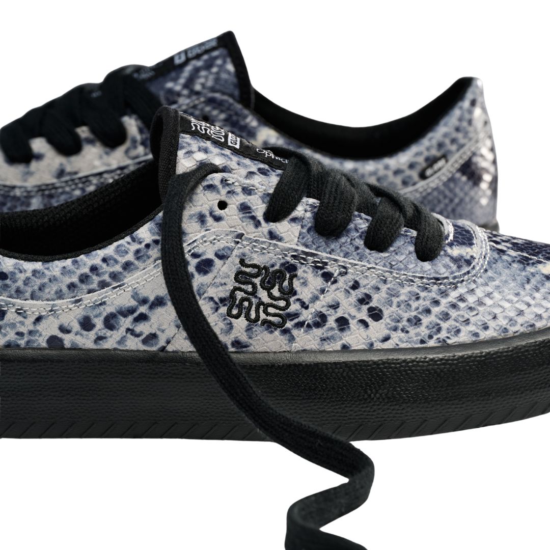 Wasted Talent | Globe Melbek Skate Shoes Ophidian Collection - Black / Snake