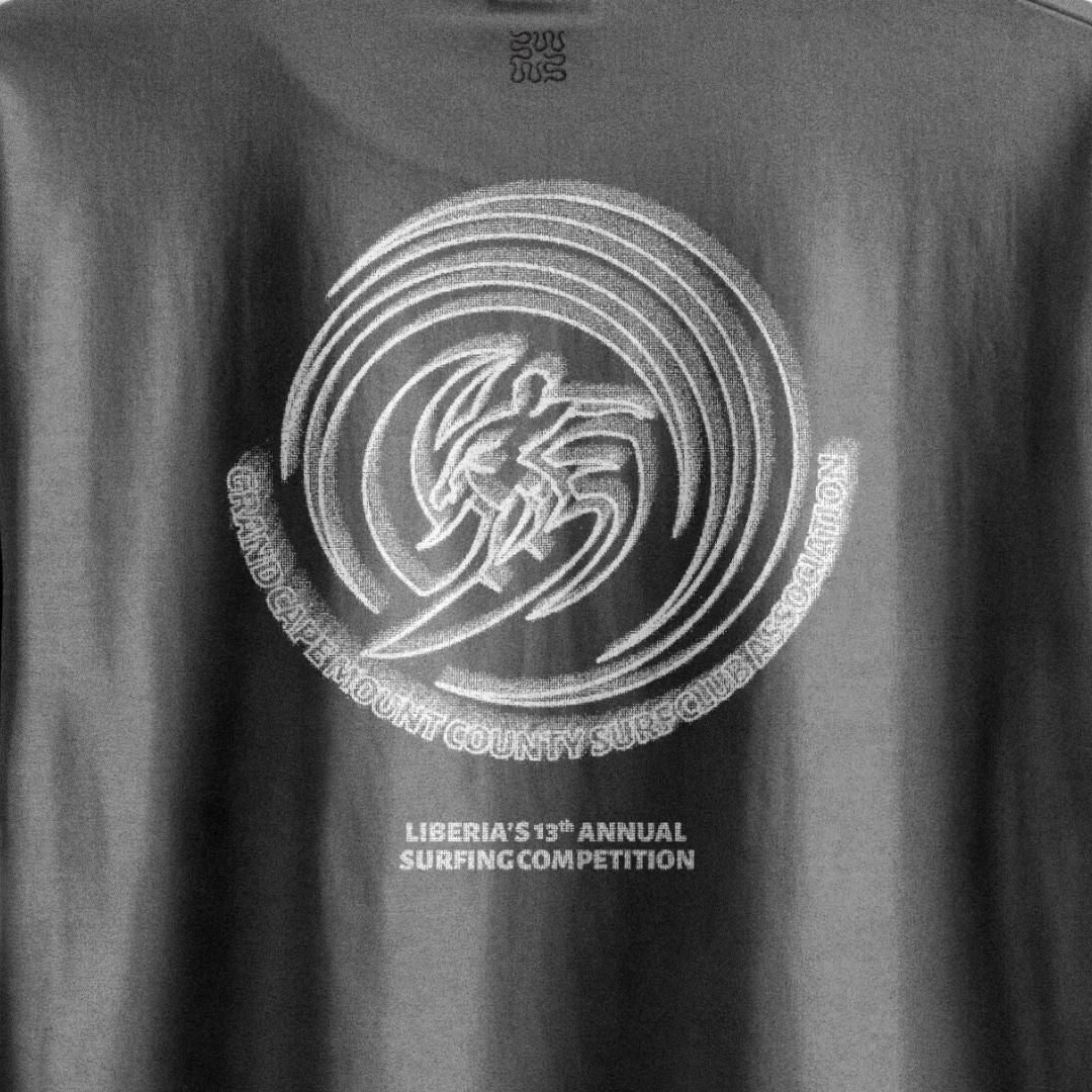 Wasted Talent Robertsport Surf Club T-Shirt - Washed Black