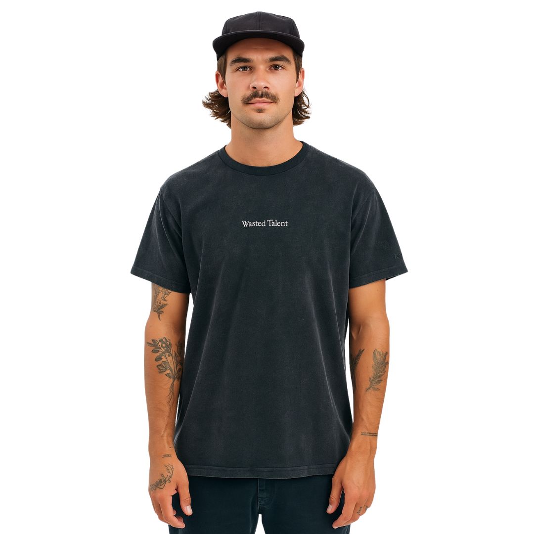 Lutea Acid Wash Premium T-Shirt - Black Wash