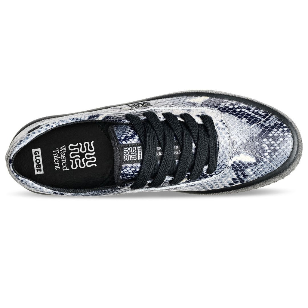 Wasted Talent | Globe Melbek Skate Shoes Ophidian Collection - Black / Snake