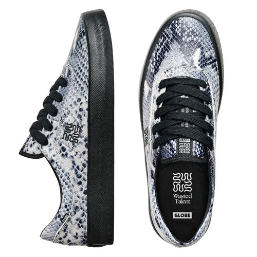 Wasted Talent | Globe Melbek Skate Shoes Ophidian Collection - Black / Snake