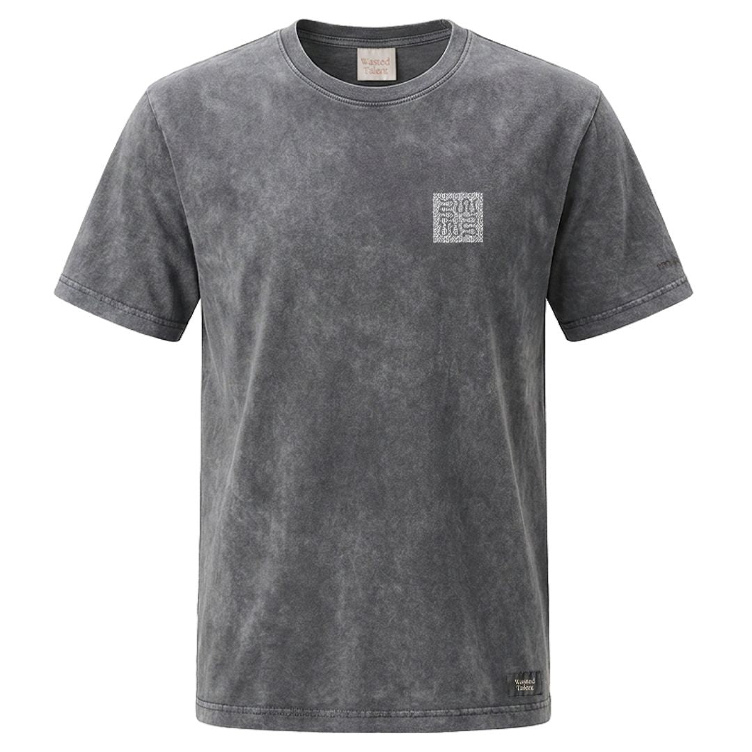 Wasted Talent Thymos Premium T-Shirt Washed Black — front detail