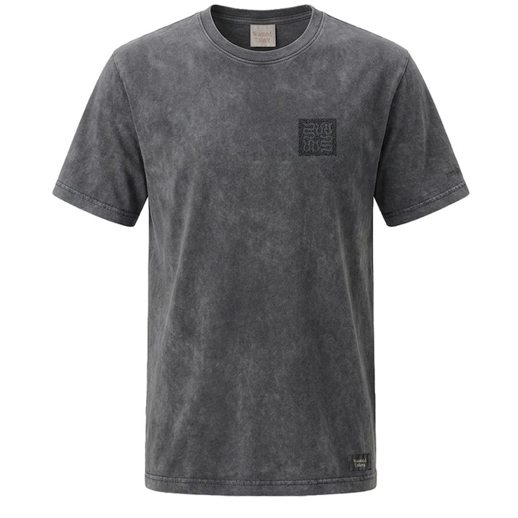 Wasted Talent Thymos T-Shirt Washed Black / Black — front detail
