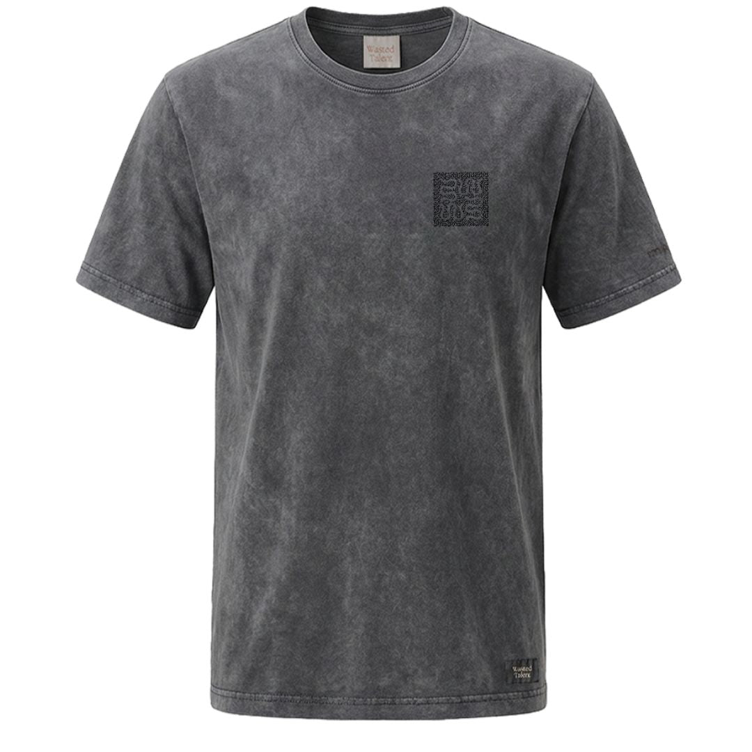 Wasted Talent Thymos T-Shirt Washed Black / Black — front detail