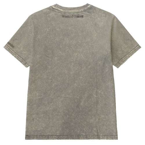 Wasted Talent Virdis Acid Wash Premium T-Shirt - Black Wash / Rose Pink