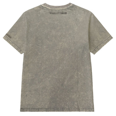 Wasted Talent Virdis Acid Wash Premium T-Shirt - Black Wash / Rose Pink