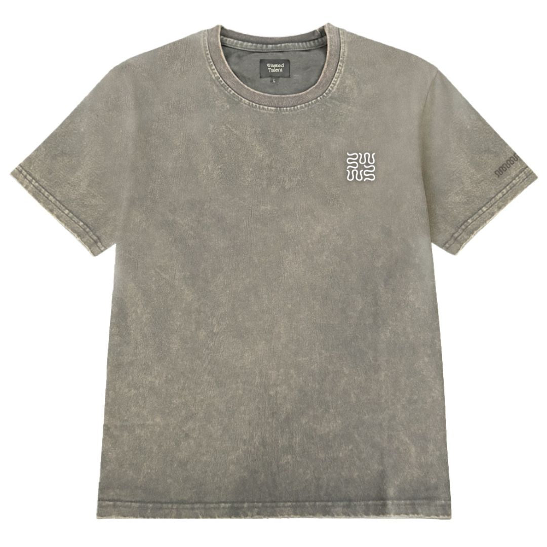 Wasted Talent Virdis Acid Wash Premium T-Shirt - Black Wash / Rose Pink