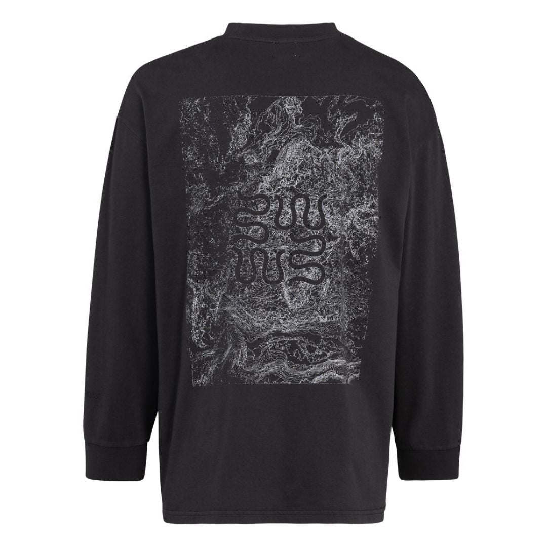Wasted Talent Vita Long Sleeve T-Shirt Washed Black | WT Boutique
