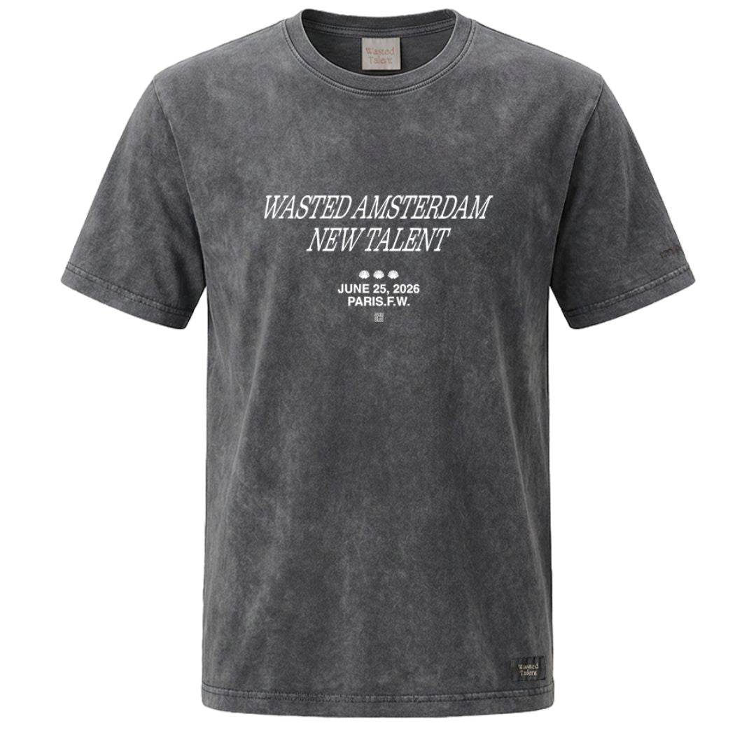 Wasted Amsterdam New Talent T-Shirt - Washed Black