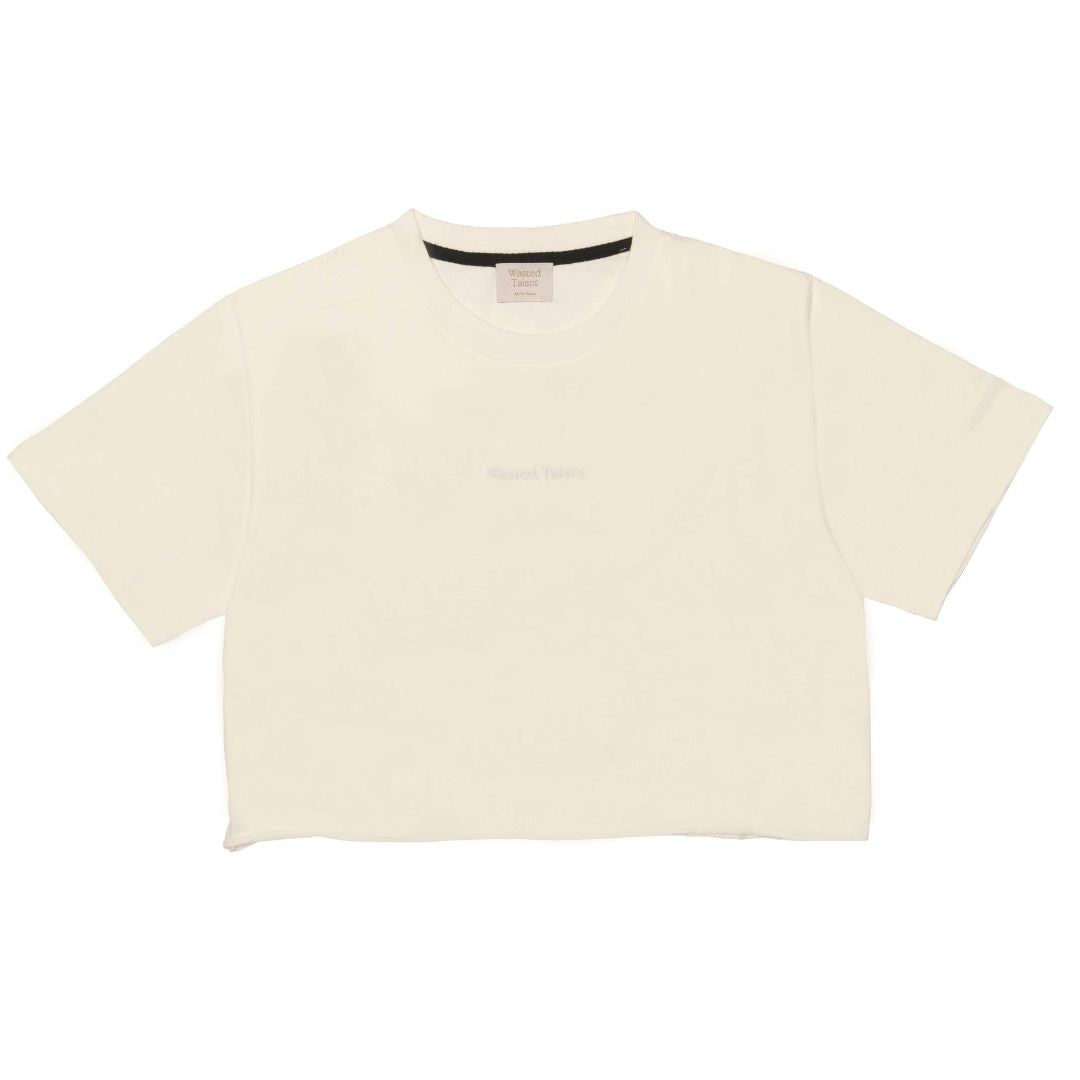 Wasted Talent Womens Avon Cropped T-Shirt Bone | WT Boutique