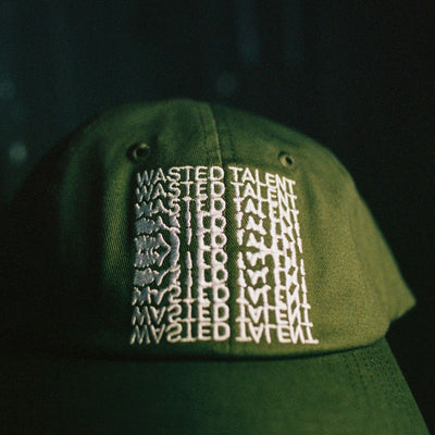 Wasted Talent Lock Up Dad Hat - Forest Green