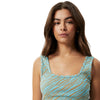 Afends Womens Adi Recycled Ribbed Sleeveless Top - Blue Stripe