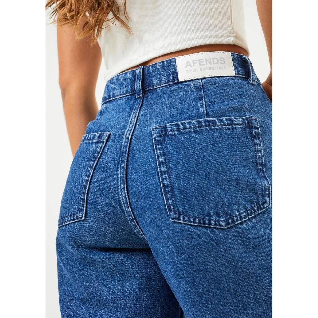 Shelby Hemp Denim Wide Leg Jeans - Authentic Blue