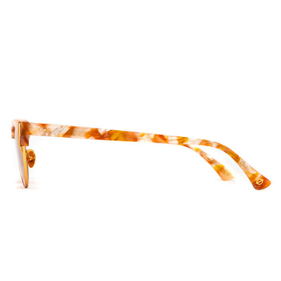 Epøkhe Austyn Sunglasses - Marble Tortoise Polished & Gold / Amber
