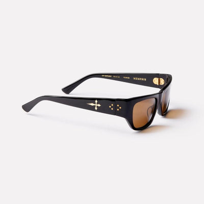 Epøkhe Memphis Sunglasses - Black Polished / Bronze Polarized