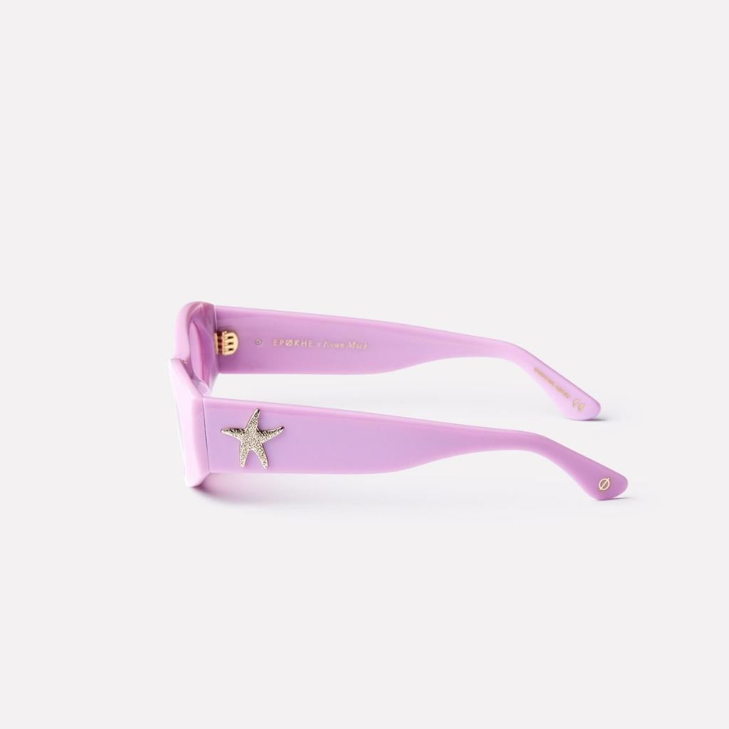 Epøkhe Suede Sunglasses by Evan Mock - Mauve Polished / Velvet