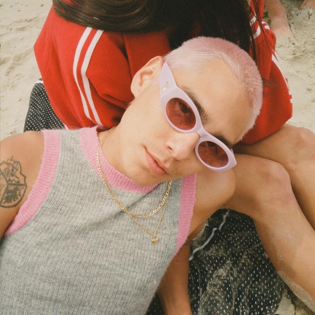 Epøkhe Suede Sunglasses by Evan Mock - Mauve Polished / Velvet