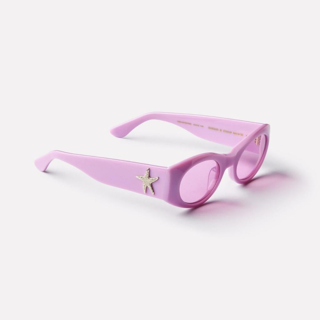 Epøkhe Suede Sunglasses by Evan Mock - Mauve Polished / Velvet