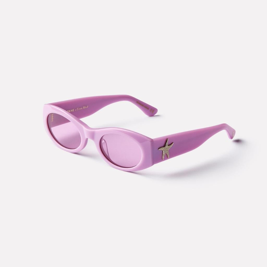 Epøkhe Suede Sunglasses by Evan Mock - Mauve Polished / Velvet