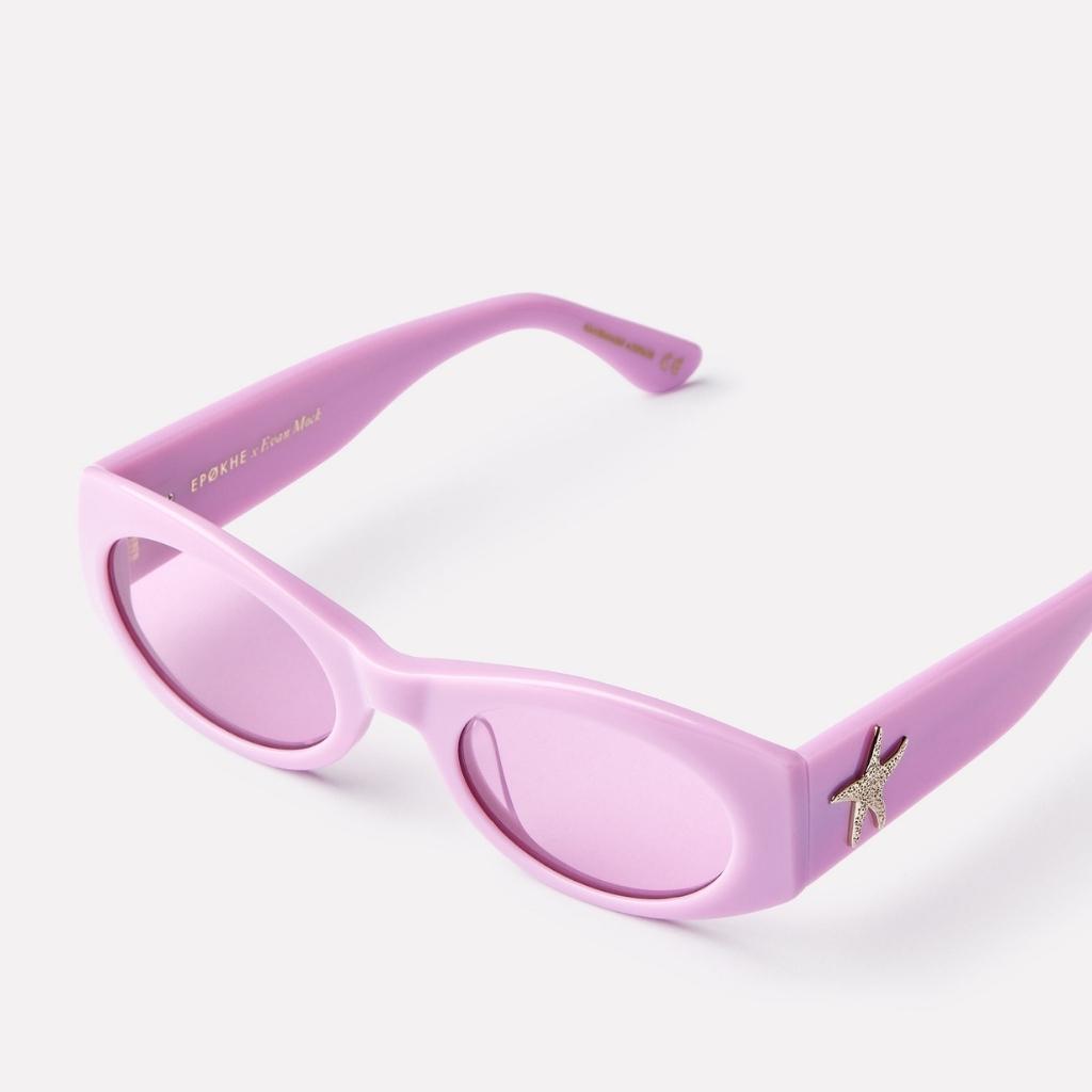 Epøkhe Suede Sunglasses by Evan Mock - Mauve Polished / Velvet