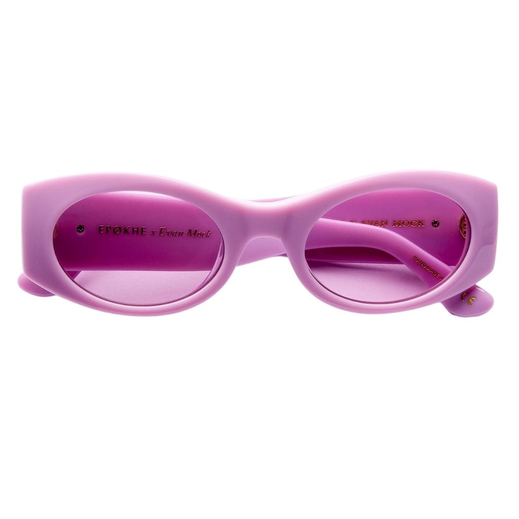 Epøkhe Suede Sunglasses by Evan Mock - Mauve Polished / Velvet