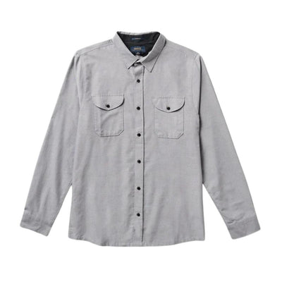 Roark Well Worn Long Sleeve Organic Button Up Shirt - Smoke