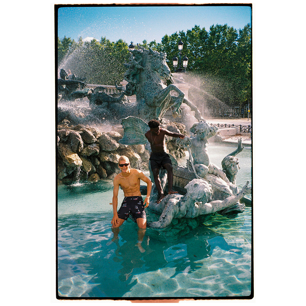 Wasted Talent Altea Boardshorts - Black with L'été Print