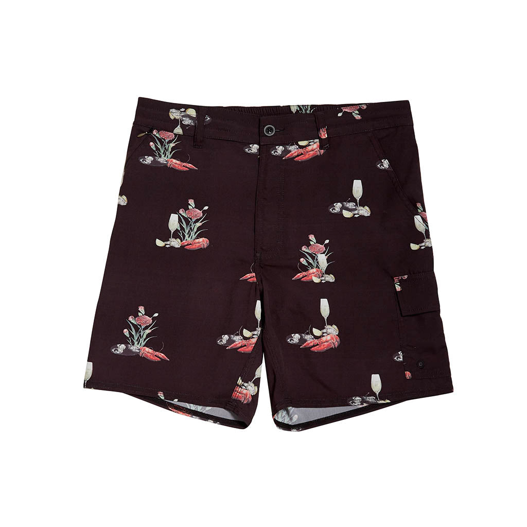 Wasted Talent Altea Boardshorts - Black with L'été Print