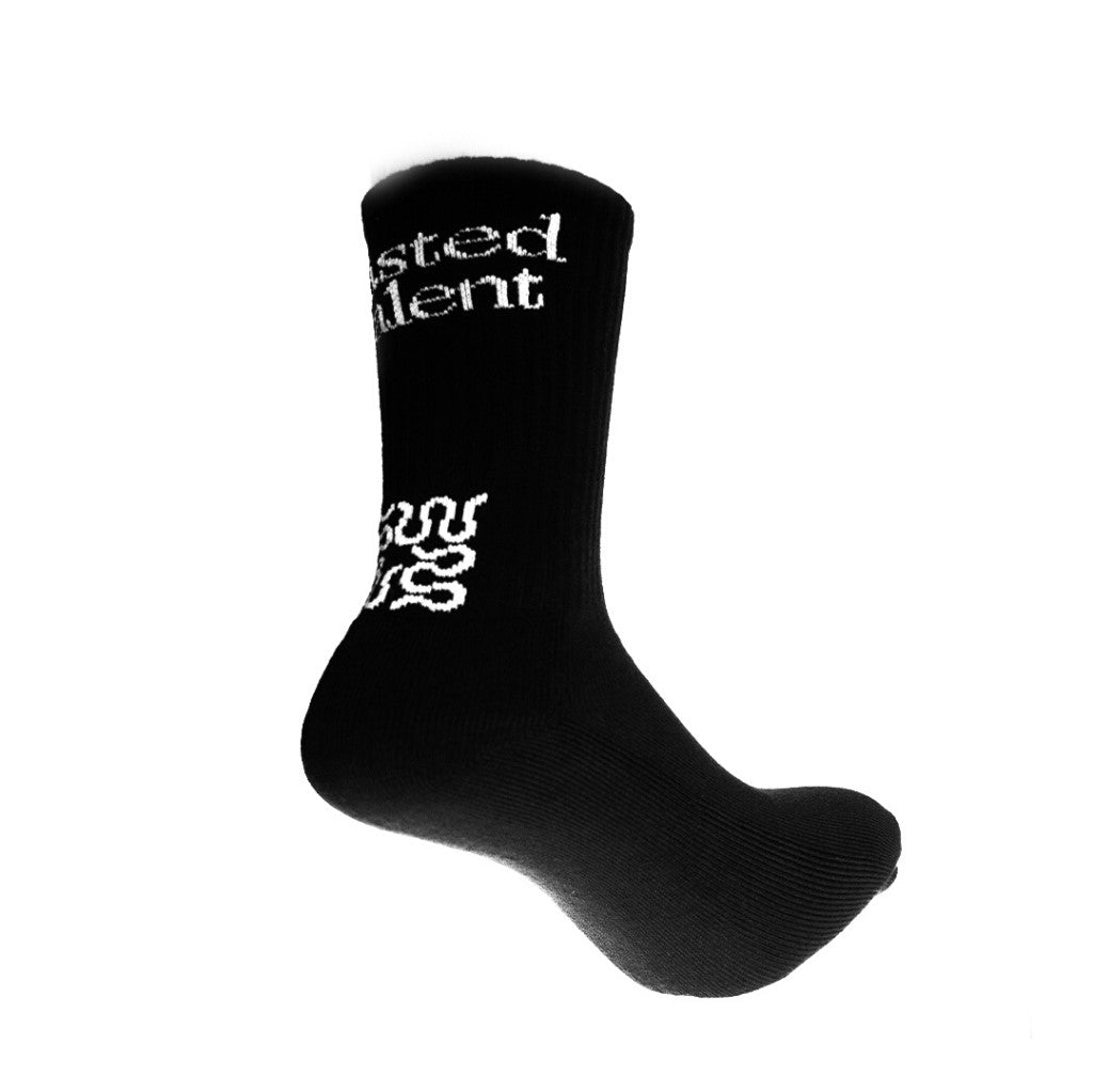 Wasted Talent Crew Socks - Black