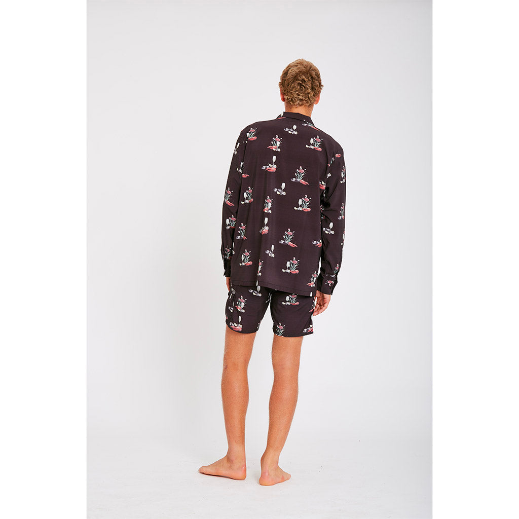 Wasted Talent Fontainebleau Long Sleeve Shirt - Black