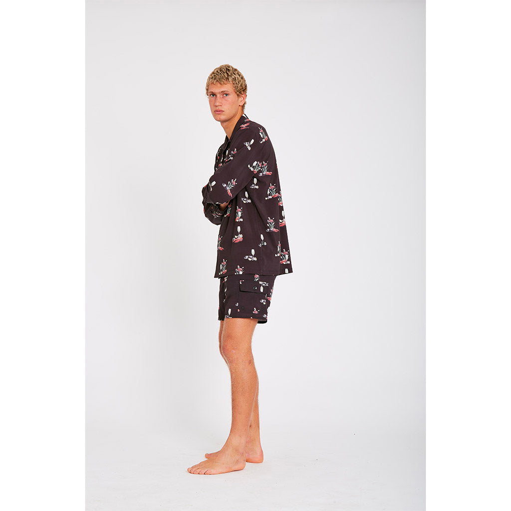 Wasted Talent Fontainebleau Long Sleeve Shirt - Black