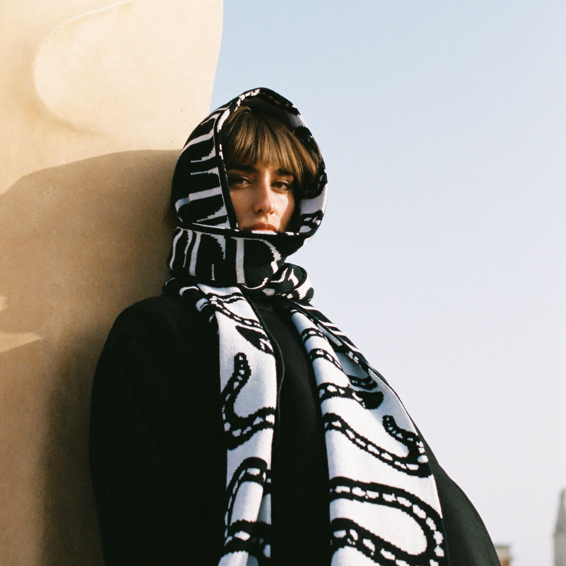 Wasted Talent | The Hunt NYC Scarf - Black / White